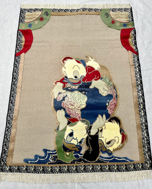 Whimsical Multi-Color Persian Area Rug - 4.5 ft x 6.5 ft - 500 Reeds - Farsh Aryan 11