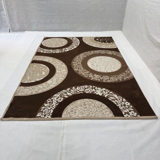 7ft x 10ft Persian Rug - Gol Bidgol Design, 700 Reeds, Acrylic & Polyester, Elegant Circles