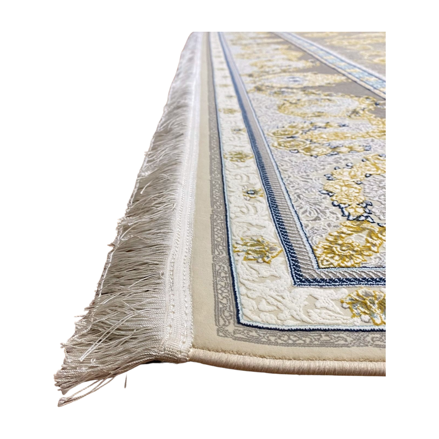 8 ft x 11 ft Area Rug - Persian 1200 Reeds - Farsh Kakh 1 - L. Grey - Transform Your Space with Timeless Elegance