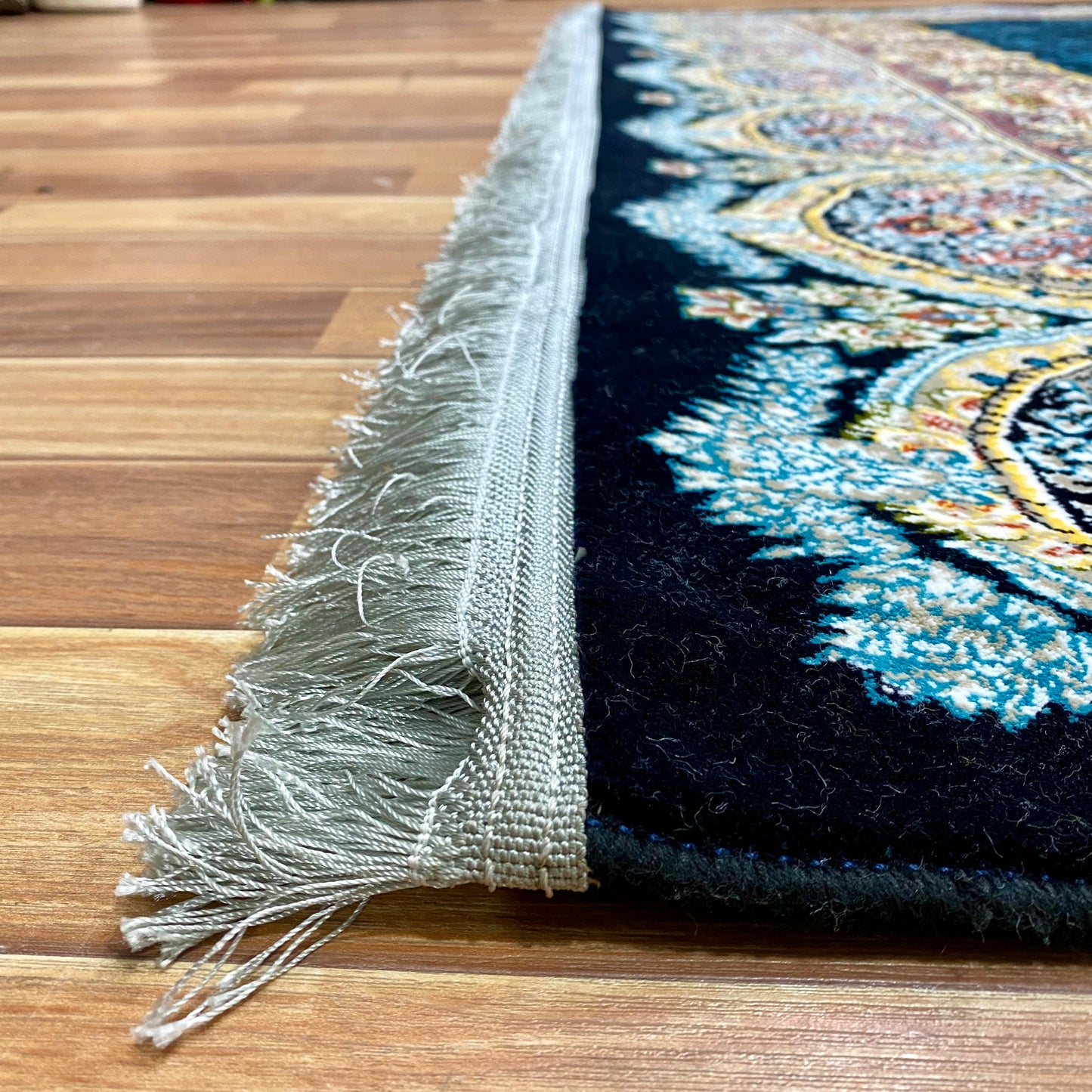 7 ft x 10 ft Area Rug - 700 Reeds - Farsh e Modern 2 - Black and Blue - Superior Comfort, Elegant, and Luxury Style Accent