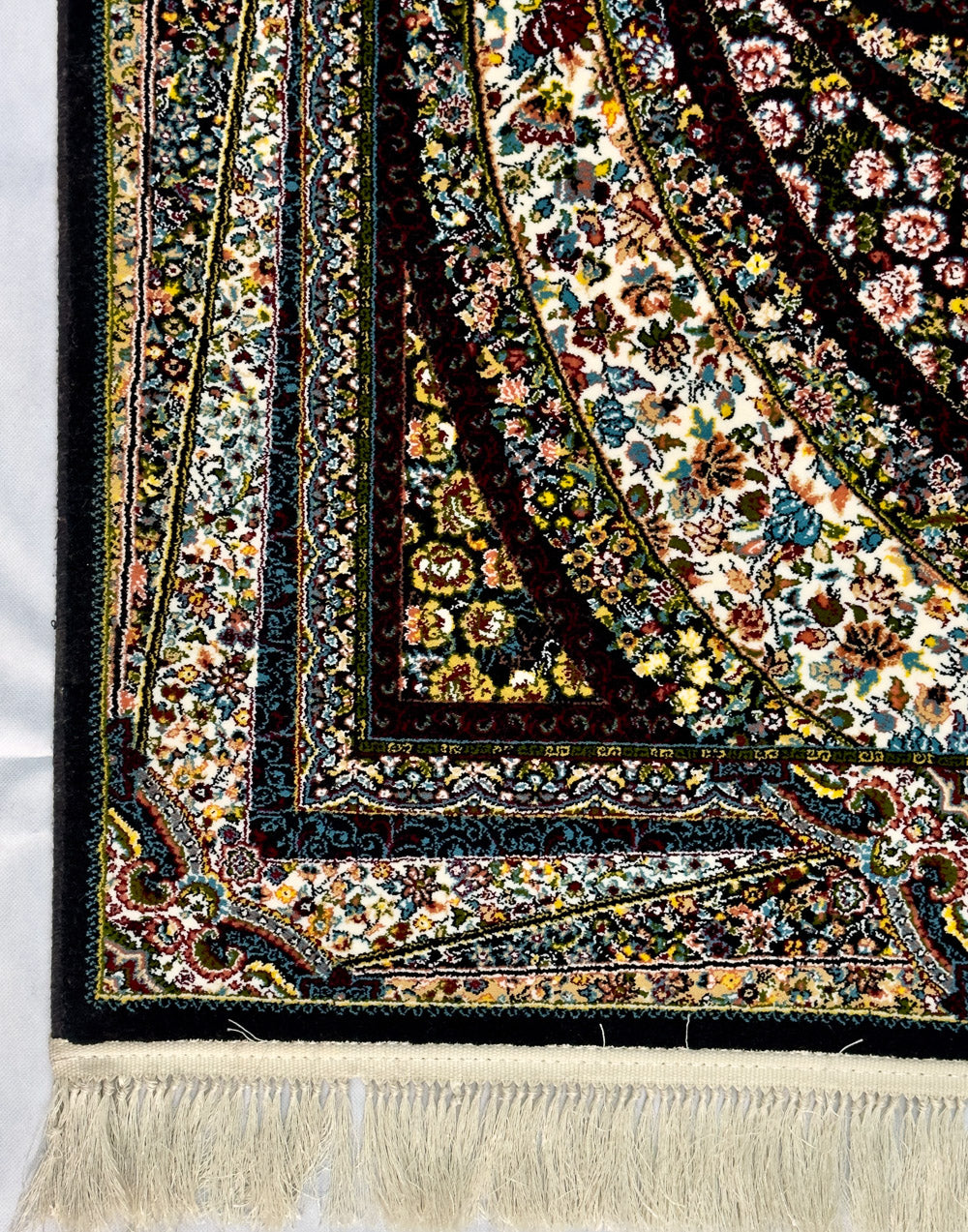 Elegant Persian 1000 Reeds Area Rug - 3 ft x 6 ft - Shahkar Dervaish 3 in Black