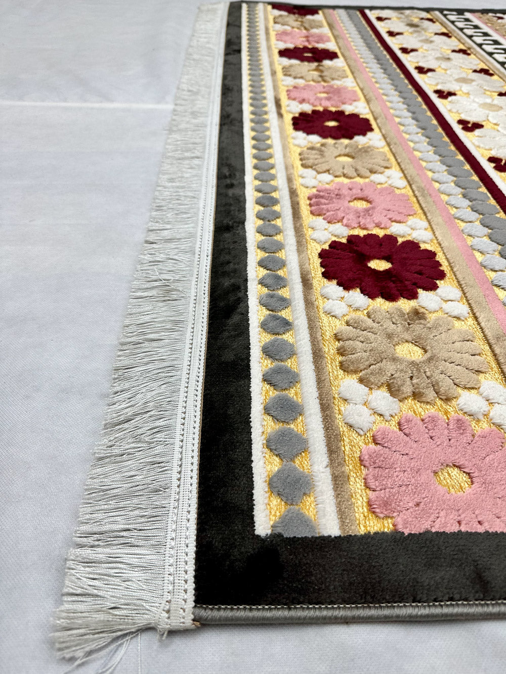 Elegant Dark Brown and Multi-Colored Silky Area Rug - 5 ft x 8 ft - Persian Taymaz Collection