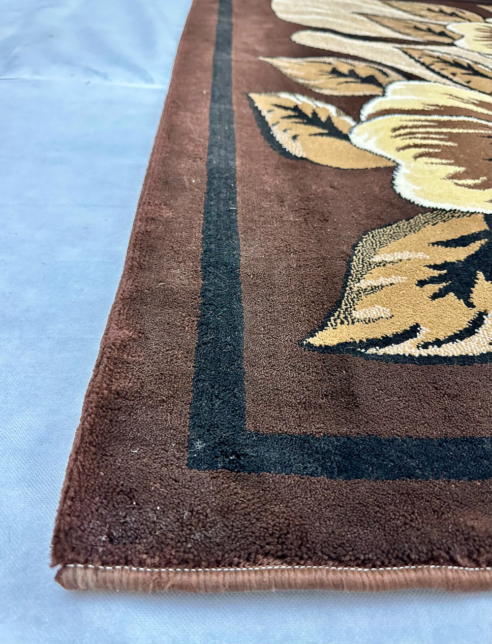 Elegant Brown and Beige Area Rug - 5 ft x 8 ft - Persian 500 Reeds Bharestan Baidgal FD Collection