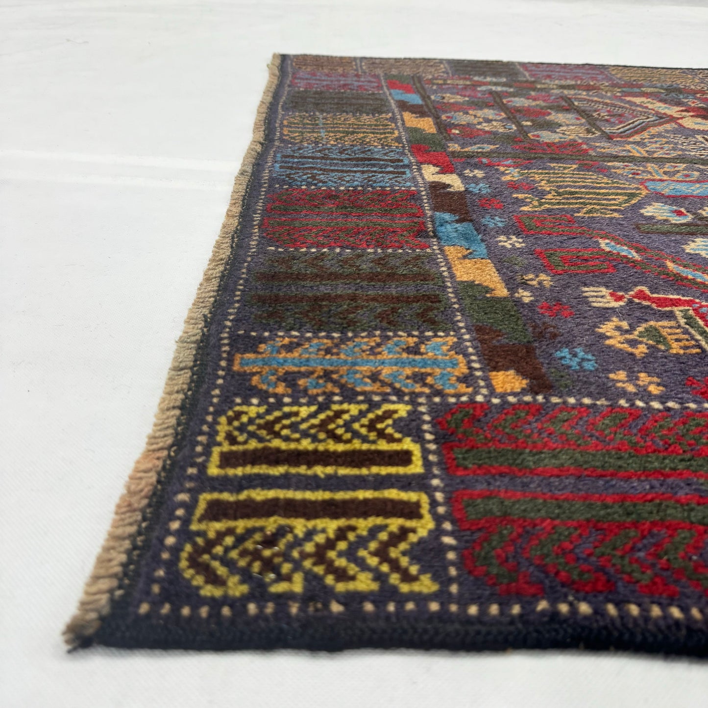 Handmade Afghan Shikargah Rug – 4 ft x 6 ft – Bold Hunting Scene with Animal Motifs – Premium Wool, Authentic Afghan Craftsmanship