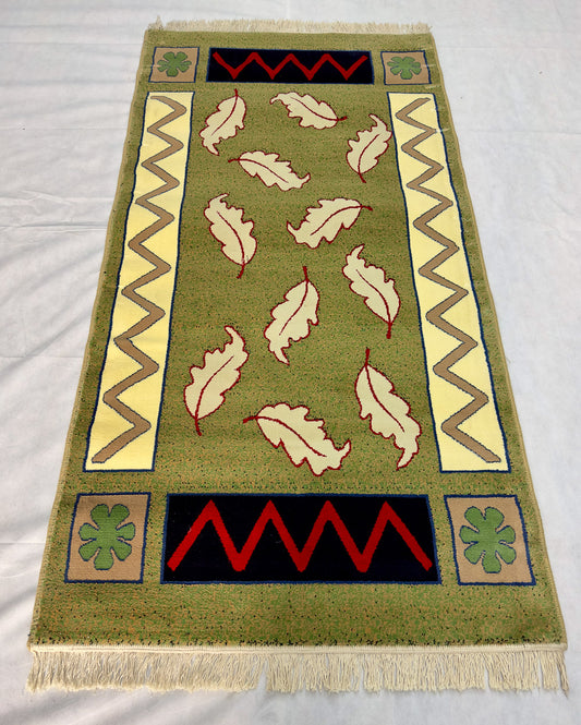 Stylish Persian 500 Reeds Area Rug - 3 ft x 6.5 ft - Farsh Aryan 6 in Elegant Olive
