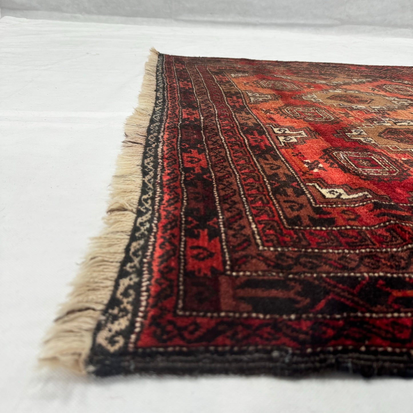 Handmade Afghan Wool Rug - 4 ft x 7 ft | Baluchi Aqsi Design | Rich, Durable, Eco-Friendly Luxury