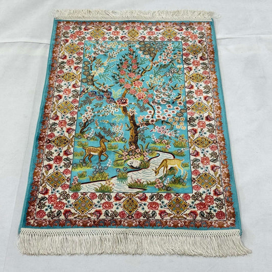 Persian Silk Garden of Paradise Rug 2 ft x 3 ft | 1600 Reed