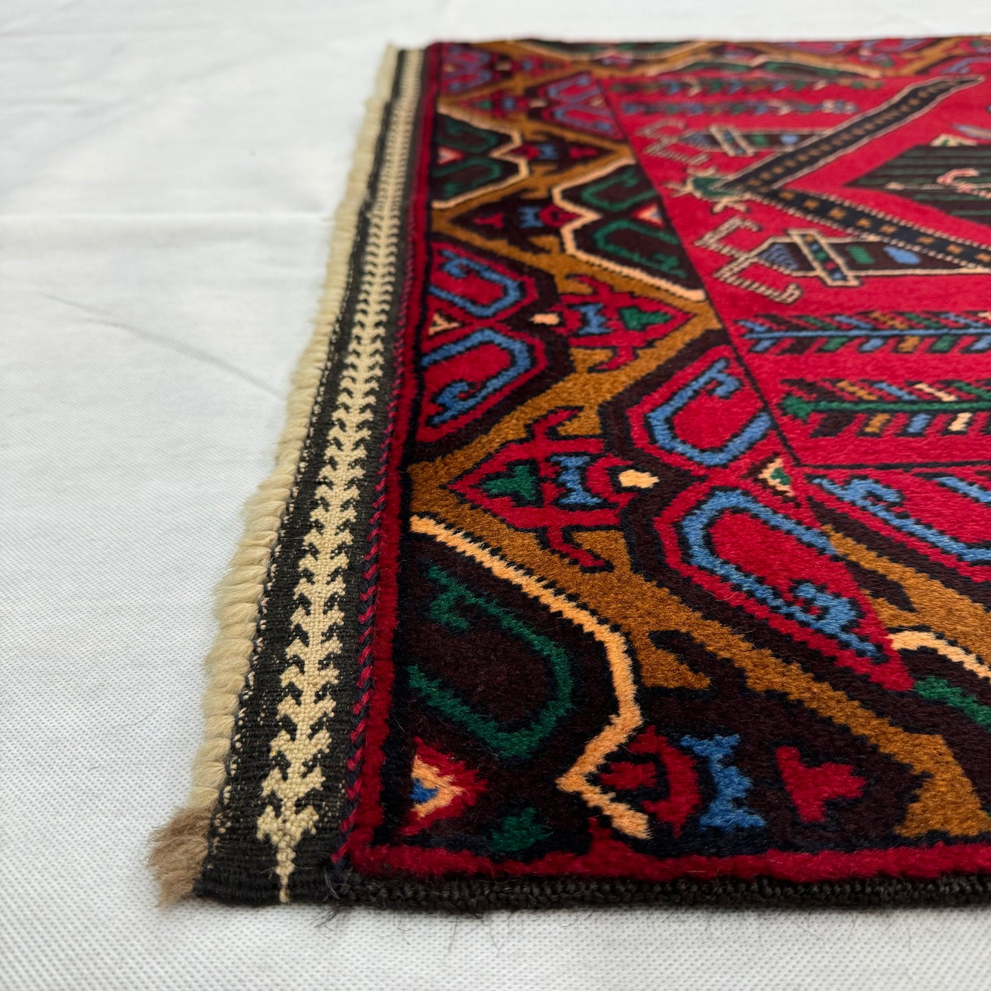 Stunning Baluchi Handmade Rug – 4 ft x 7 ft – Authentic Afghan Tribal Design