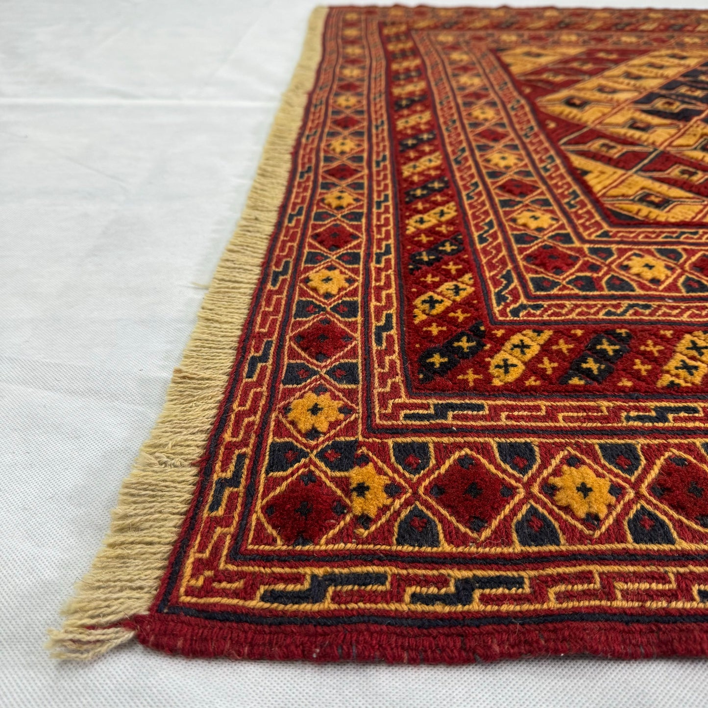 Stunning Handmade Afghan Chobi Rug - 5 ft x 6.5 ft - Exquisite Wool Weaving