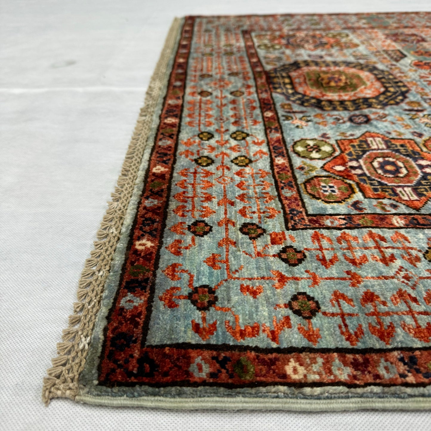 Exquisite Handmade Chobi Rug - 3 ft x 5 ft - Unique Geometric Design