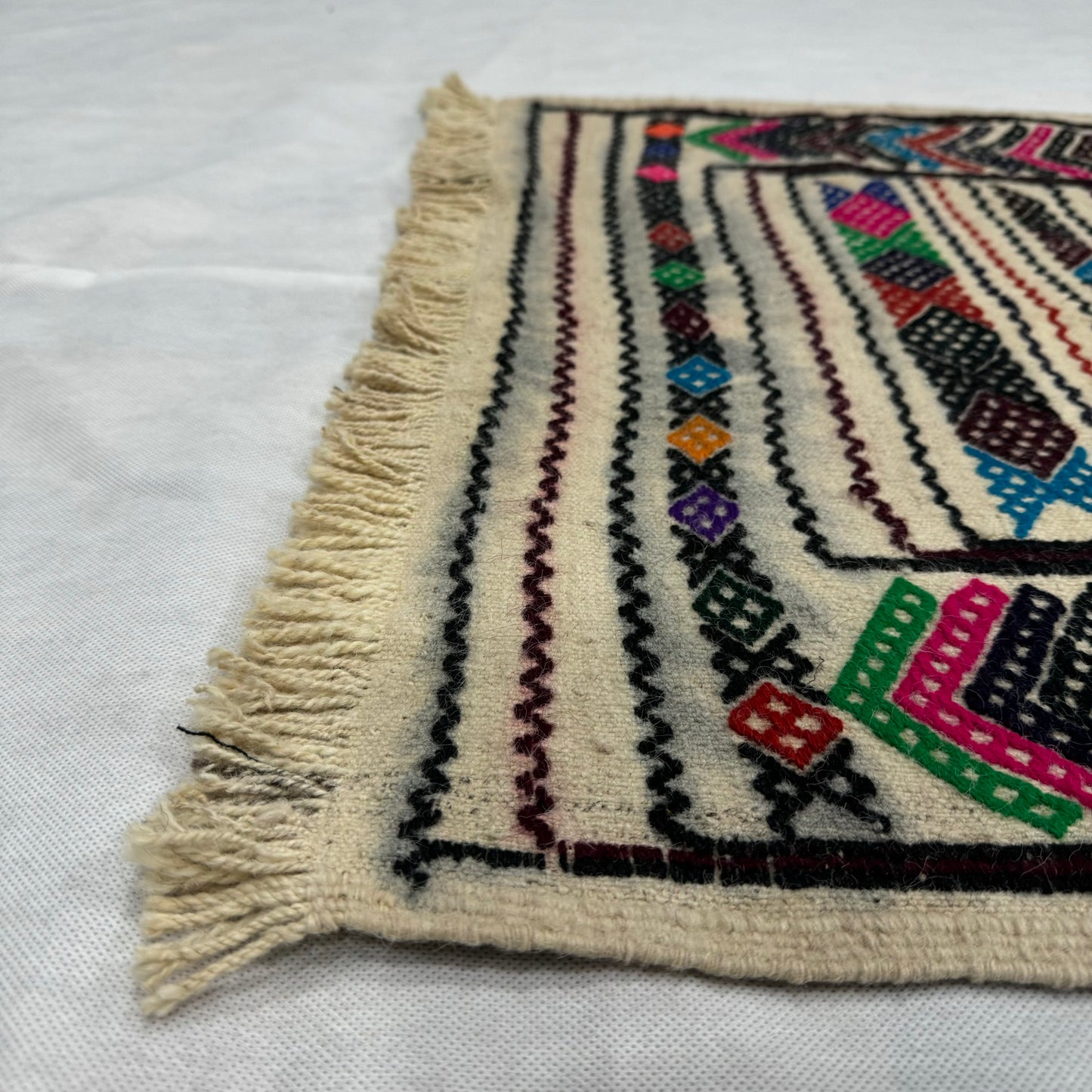 Vibrant Afghani Handmade Kilim Runner - 2.5 ft x 10 ft | Colorful Wool Rug for Hallway