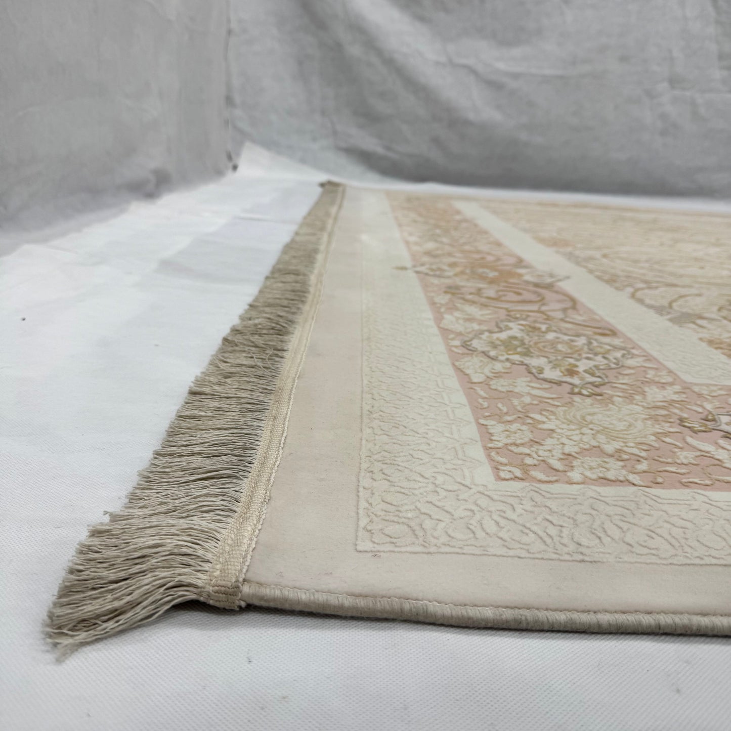 8x11 ft Persian Rug - Beheshti Tabraiz Collection - Peach Silk Luxury Machine-Made