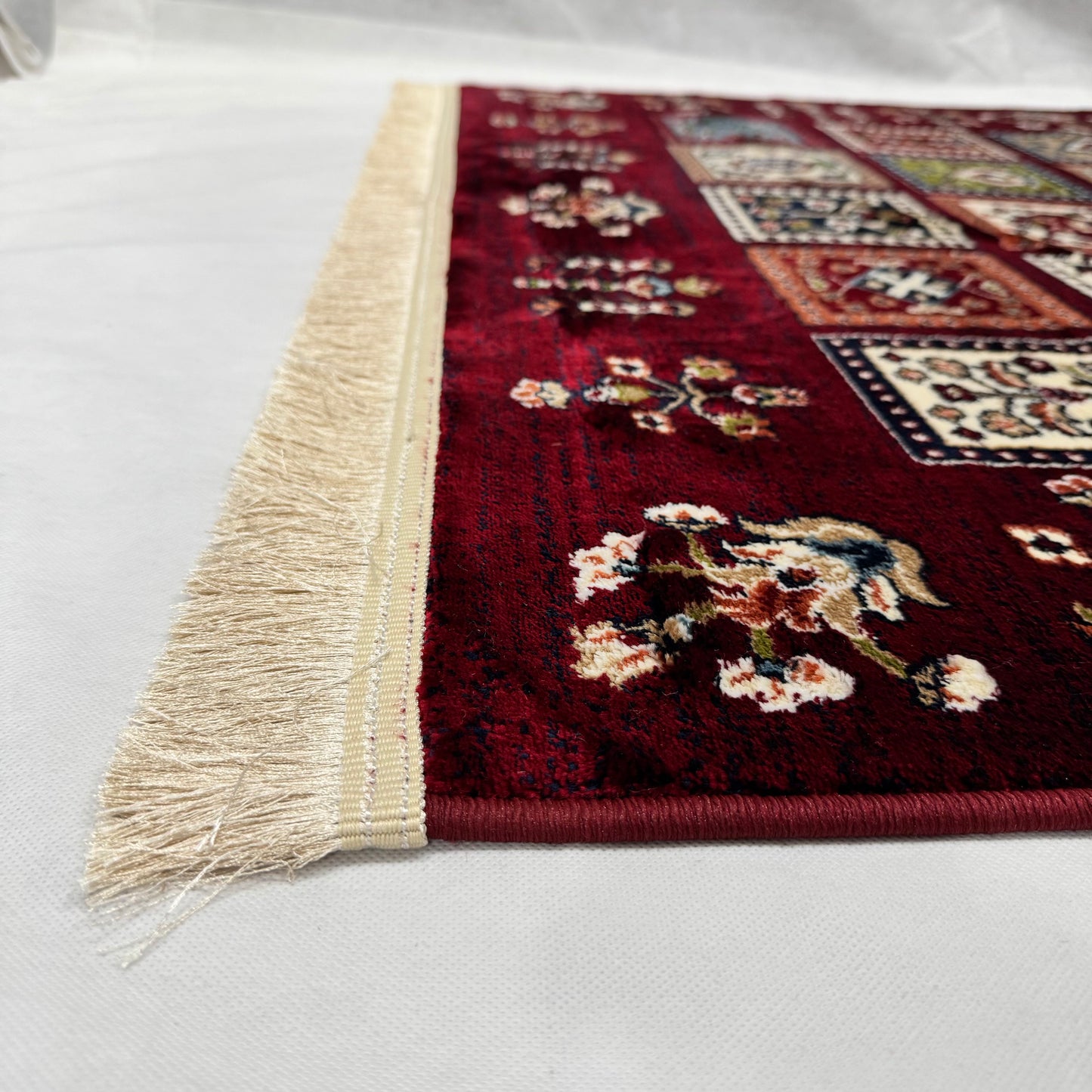 Turkish Rug - Anatolian Mosaic Collection - Red Patchwork Elegance