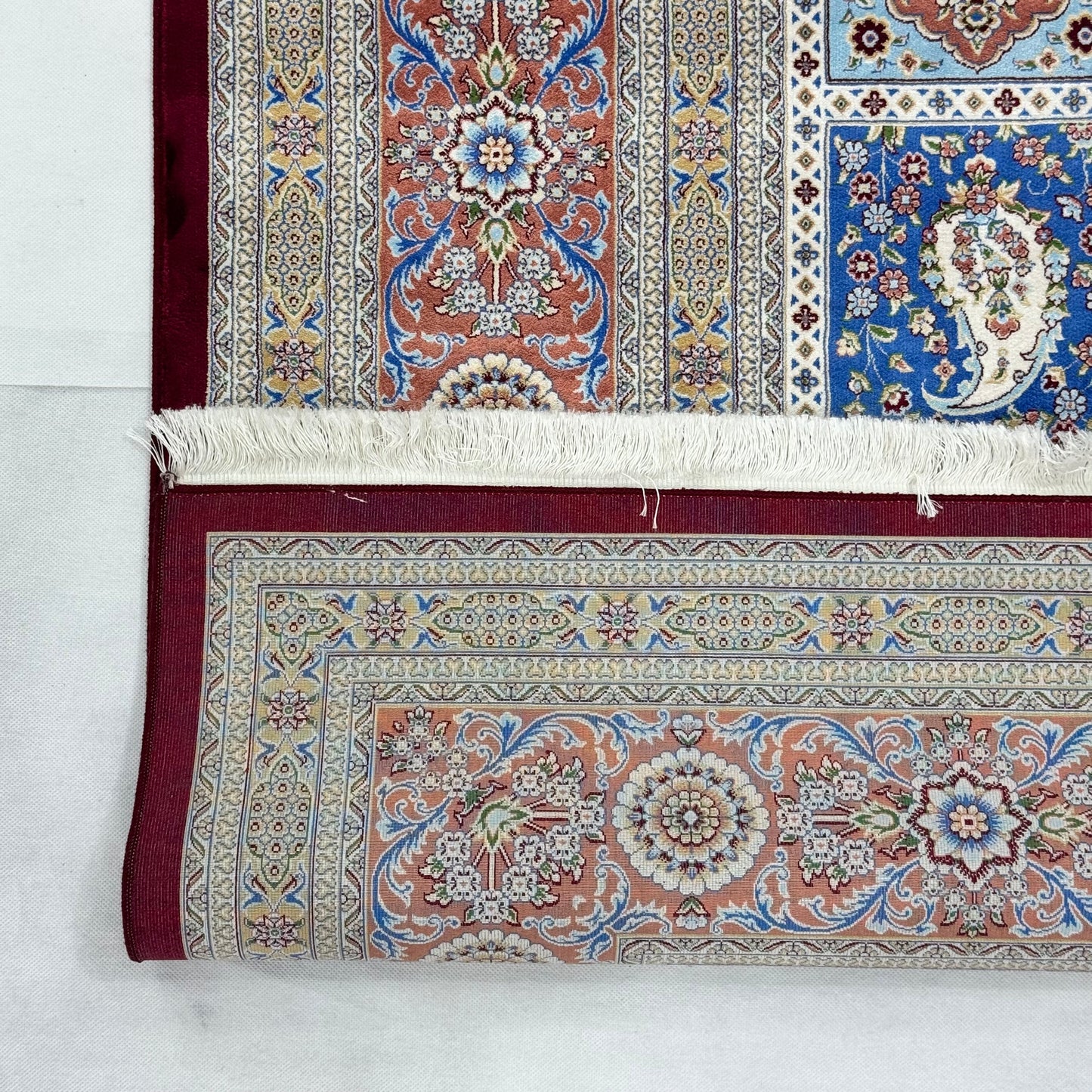 Persian Bagh Garden Panel Pure Silk Abresham Rug 7 ft x 10 ft | 1600 Reed