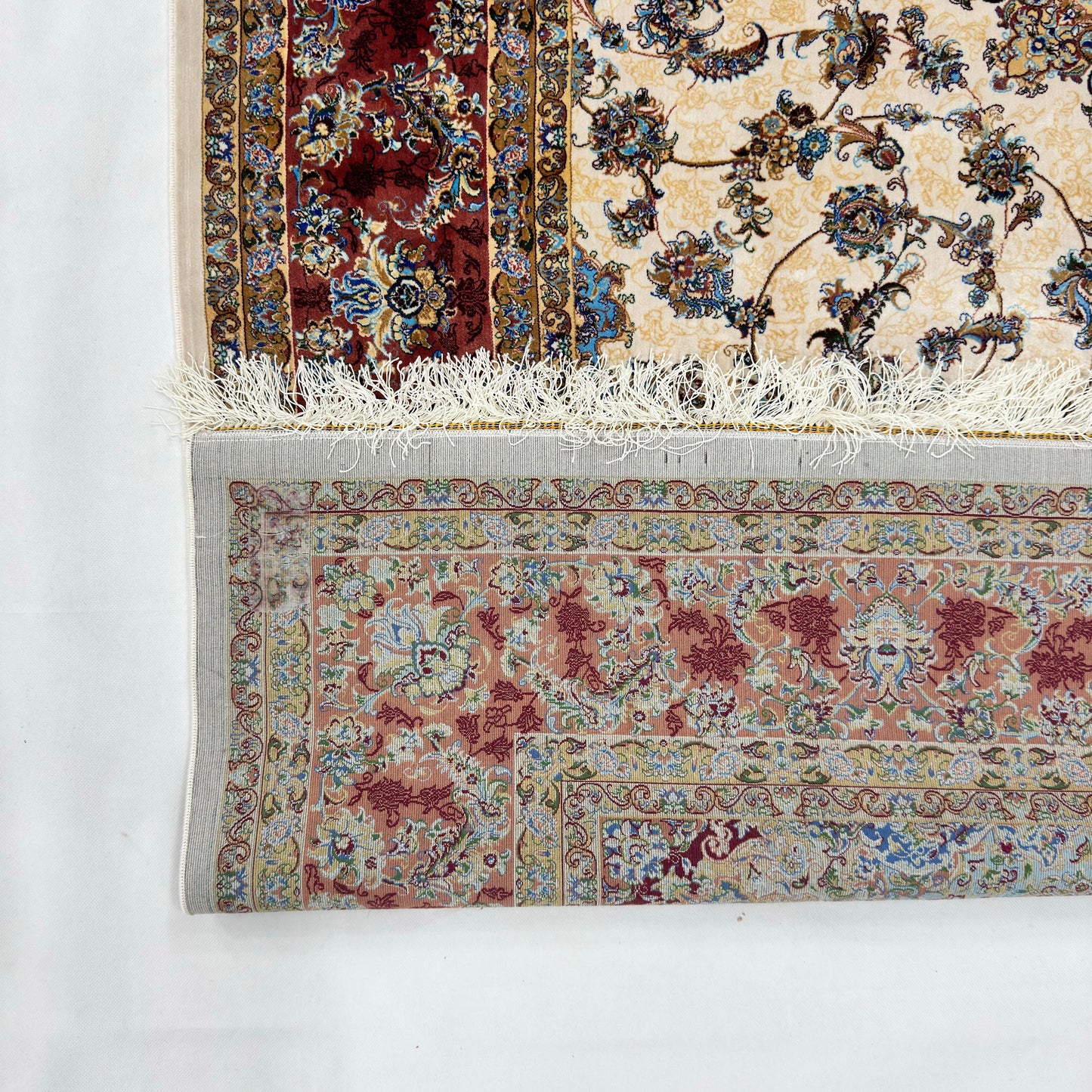 Persian Silk Isfahan Rug 5 ft x 8 ft | 1600 Reed Pure Silk Abresham