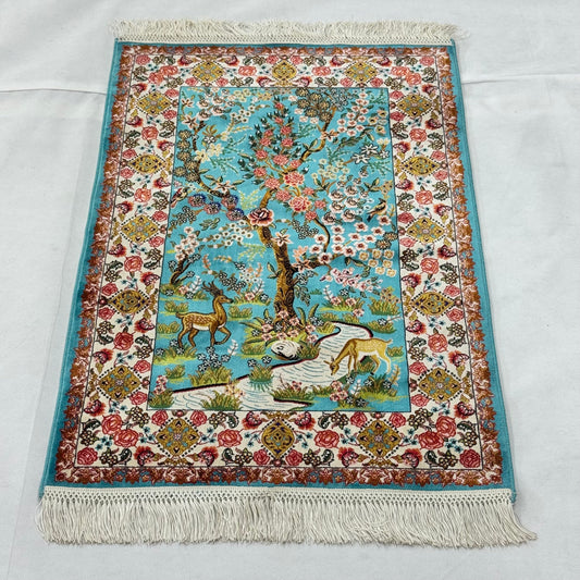 Persian Silk Garden of Paradise Rug 2 ft x 3 ft | 1600 Reed