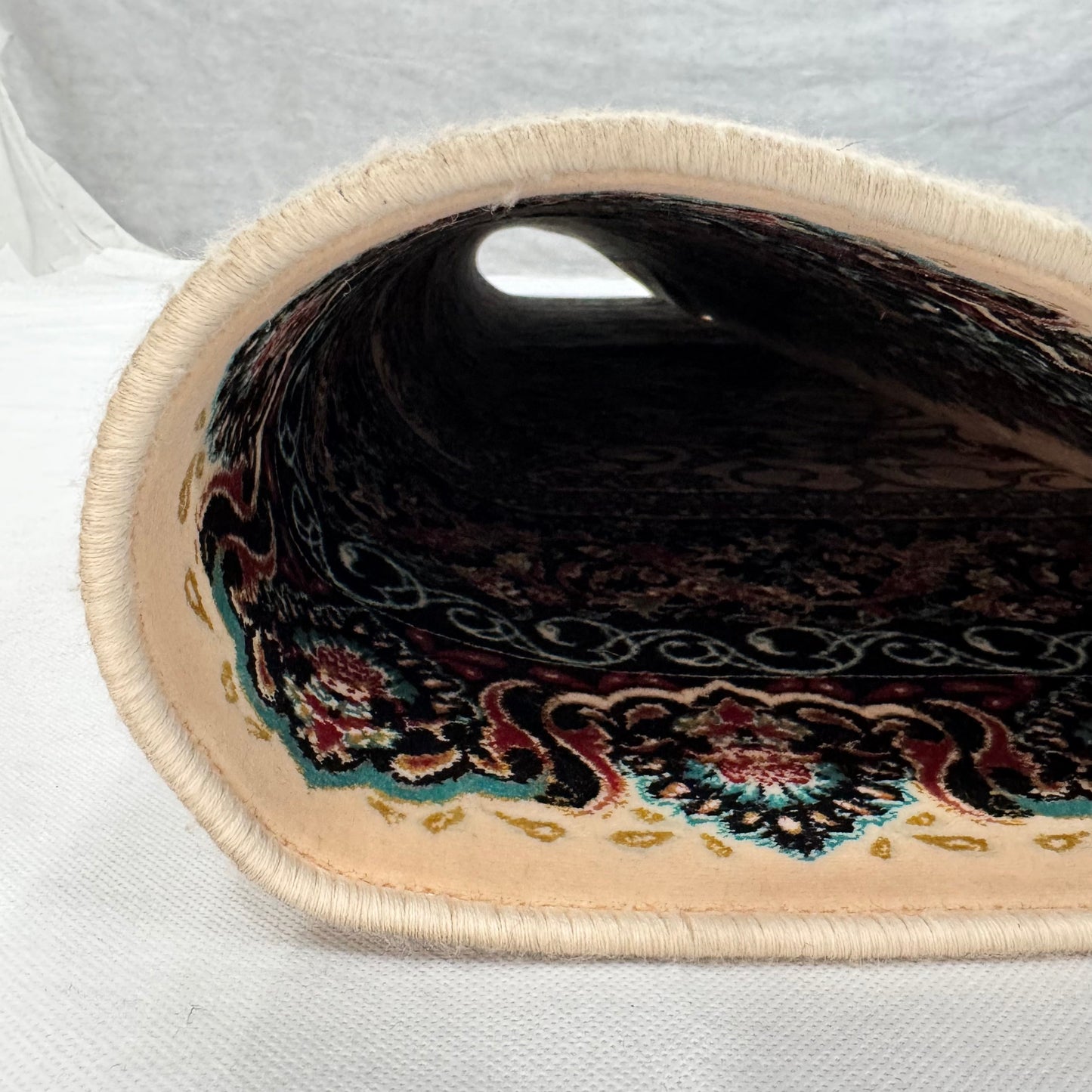7 ft x 10 ft Teal Persian 1200 Reed Acrylic Rug, Boteh Paisley Carpet