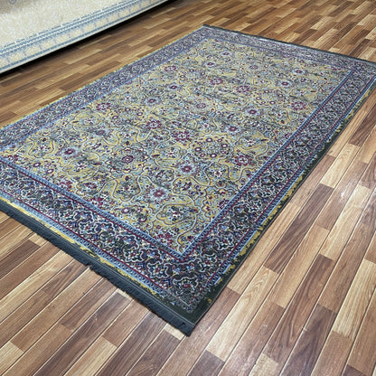 Luxurious 7 ft x 10 ft Persian Area Rug - Mahromah 10 - Dark Yellow and Grey - Superior Comfort & Elegant Style Accent