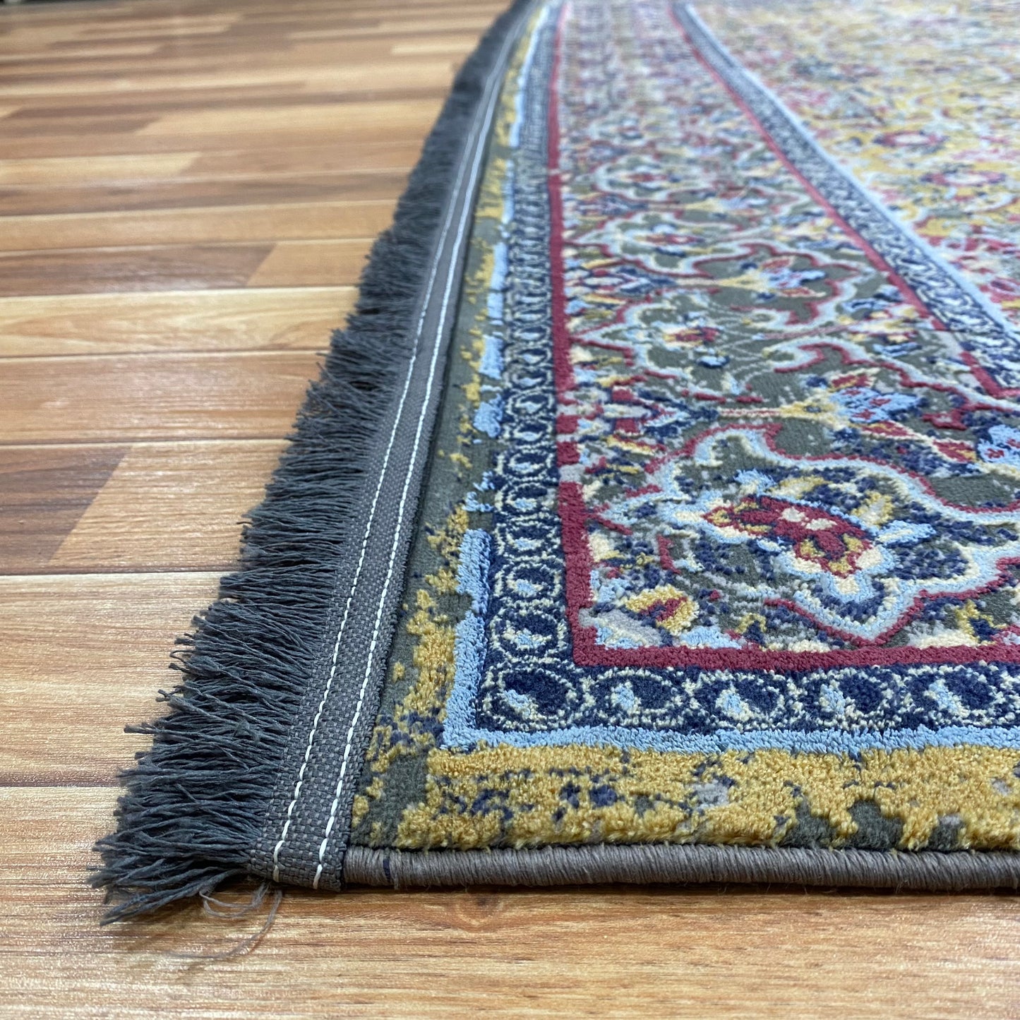 Luxurious 7 ft x 10 ft Persian Area Rug - Mahromah 10 - Dark Yellow and Grey - Superior Comfort & Elegant Style Accent