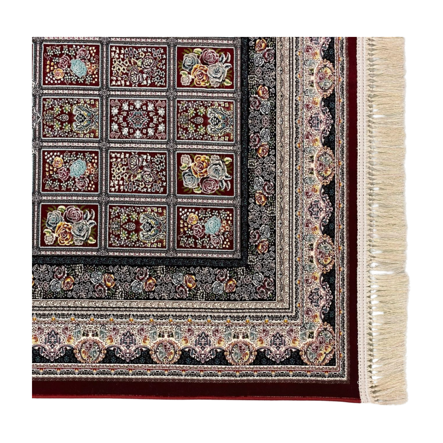 4 ft x 6 ft Area Rug - Persian 1200 Reeds - Farsh Kilim Mojalal 7 - Red Wine - Luxurious Persian Elegance for Your Home