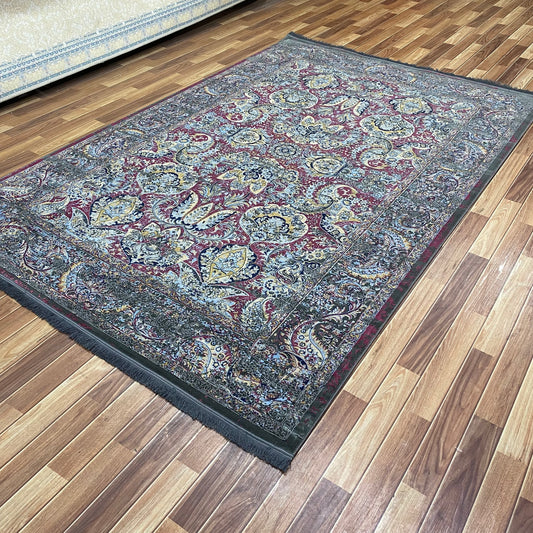 7 ft x 10 ft - Area Rug - Persian 700 Reeds - Mahromah 11 - Grey and Pink - Superior Comfort Elegant and Luxury Style Accent