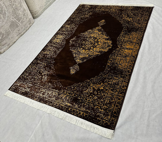 5 ft x 8 ft - Area Rug - Persian Silky - Taymaz 11 - D. Brown