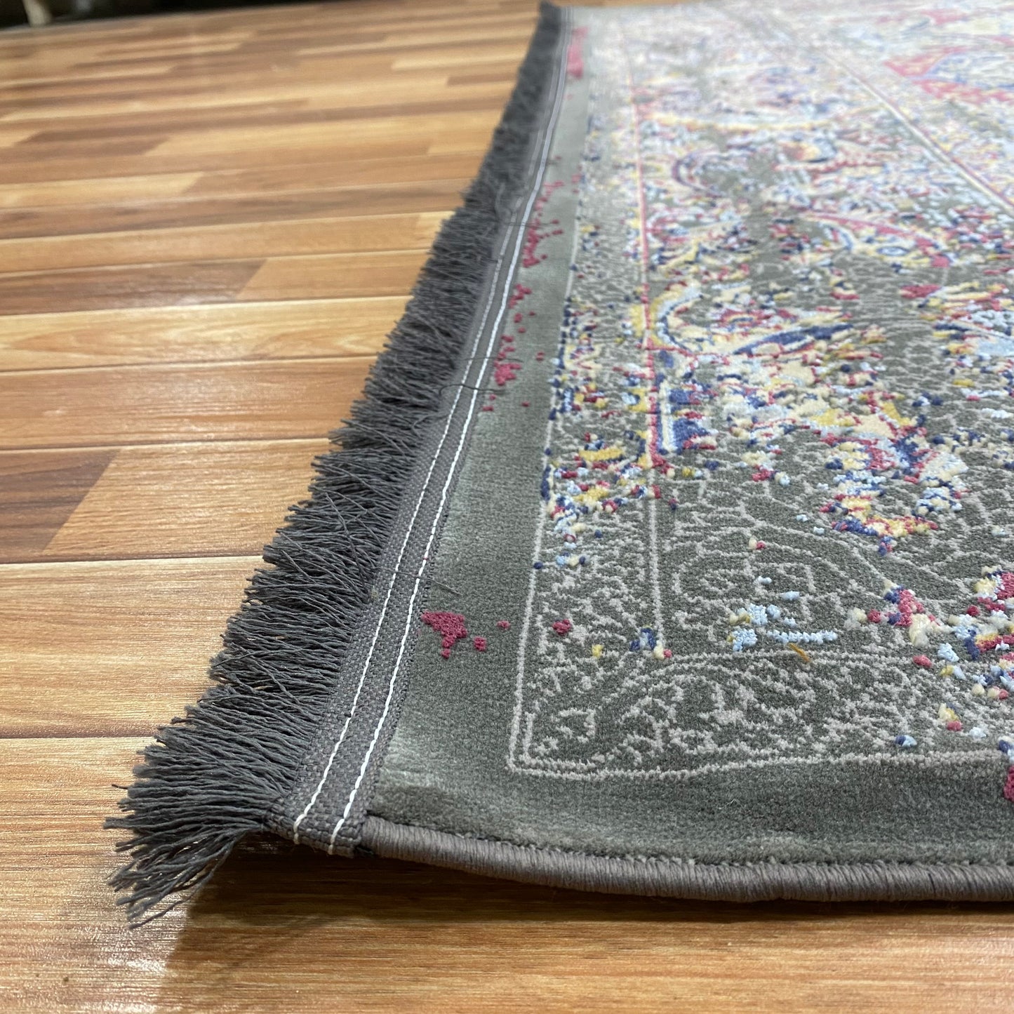 Elegant 7 ft x 10 ft Persian Area Rug - Mahromah 11 - Grey and Pink - Superior Comfort & Luxury Style Accent