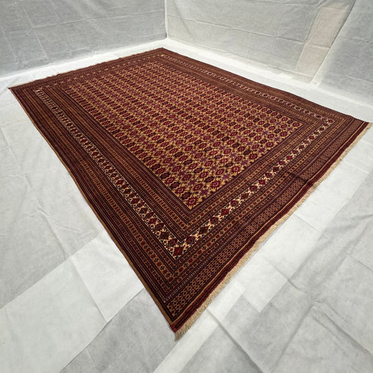 10 ft x 13 ft Afghan Handmade Wool Rug - Vintage, Timeless Design, Luxurious & Durable