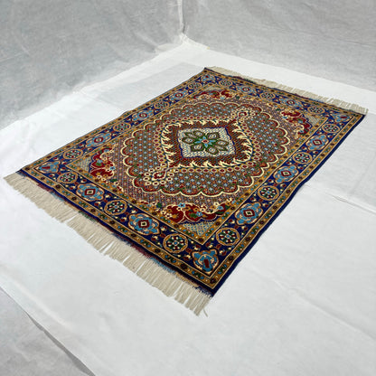 5 ft x 8 ft Afghan Wool Handmade Rug - Multicolor Biljek Marinos Design - Luxury Artisan Craftsmanship