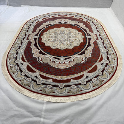 7.5 ft x 10 ft Persian Oval Rug – Miniature by Pars Nagsh Kashan – 1500 Reeds – Elegant Design