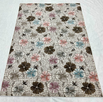 Charming White Floral Area Rug - 5 ft x 8 ft - Persian 500 Reeds Ana Floral Collection