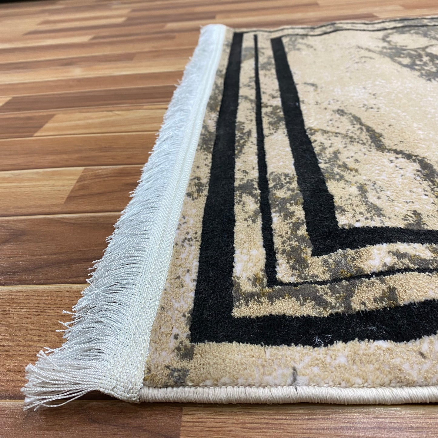 3 ft x 5 ft - Area Rug - Persian Silky 700 Reeds - Harmony 1 - Faded Beige and Black- Superior Comfort, Modern & Contemporary Style Accent Rugs