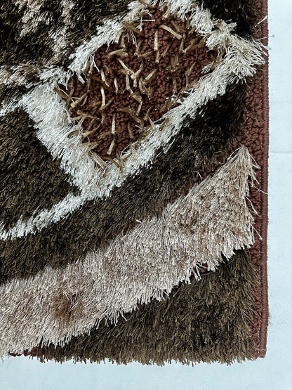 2.5 ft x 4 ft - Persian - Super Shaggy 1 - Brown and Beige