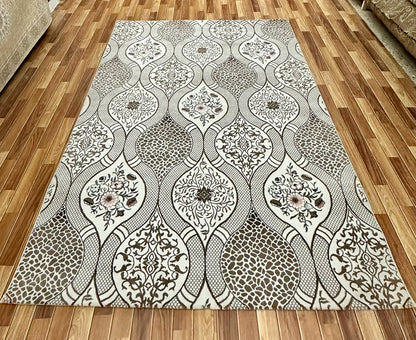 Stylish 7 ft x 10 ft Persian 500 Reeds Ana Floral 1 Area Rug - Grey with Multi Colors