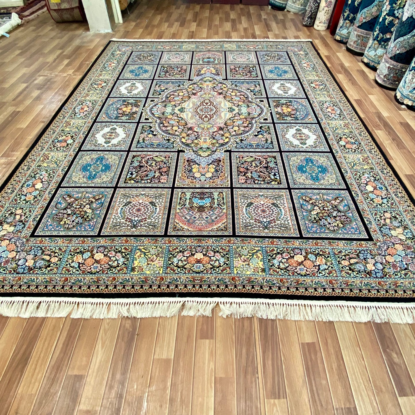 10 ft x 13 ft - Area Rug - 700 Reeds - 1 - Multi Colors - Premium Limited Edition Persian Rug
