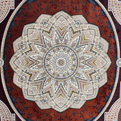 7.5 ft x 10 ft Persian Oval Rug – Miniature by Pars Nagsh Kashan – 1500 Reeds – Elegant Design