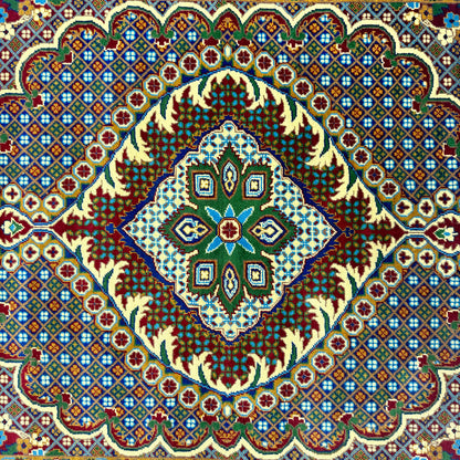 5 ft x 8 ft Afghan Wool Handmade Rug - Multicolor Biljek Marinos Design - Luxury Artisan Craftsmanship