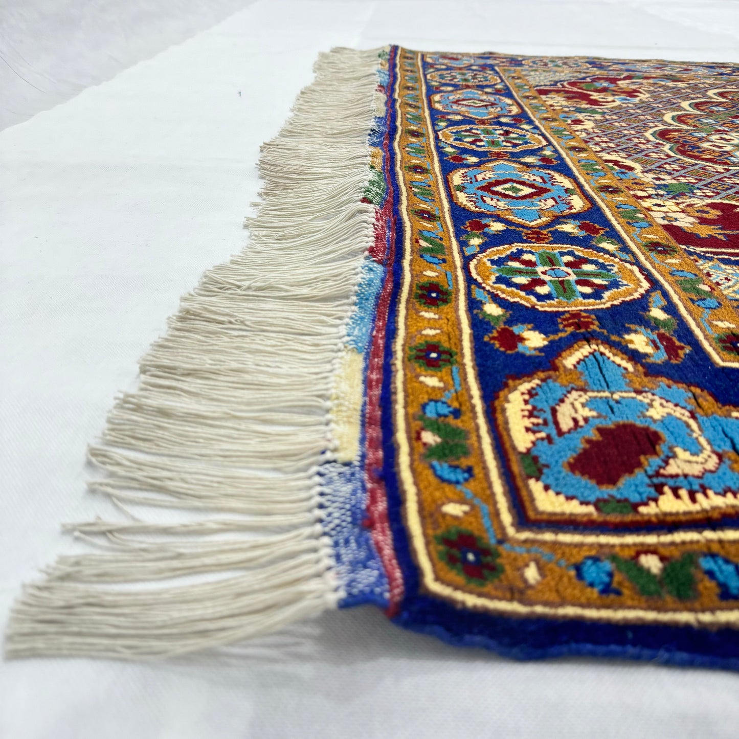 5 ft x 8 ft Afghan Wool Handmade Rug - Multicolor Biljek Marinos Design - Luxury Artisan Craftsmanship