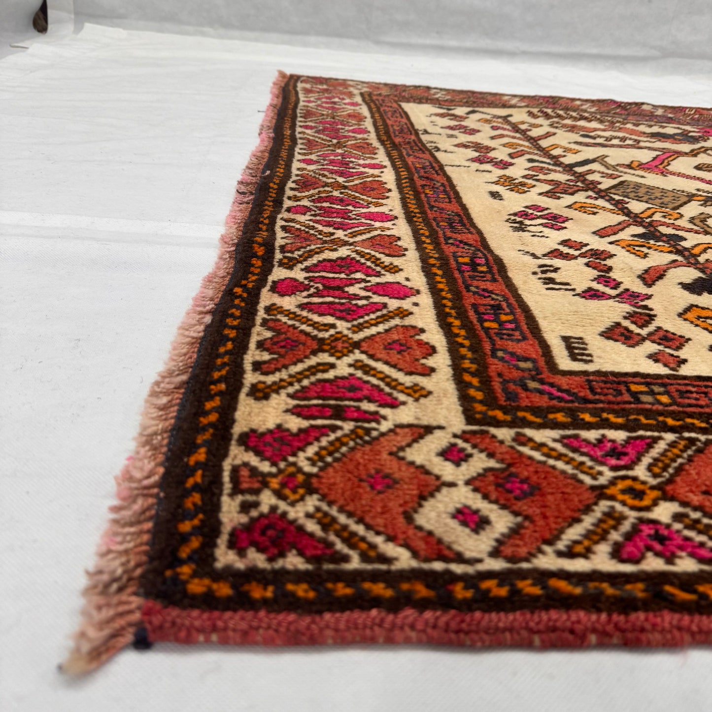 Handmade Afghan Wool Rug - 4.5 ft x 9 ft | Baluchi Aqsi Design | Durable, Eco-Friendly Luxury