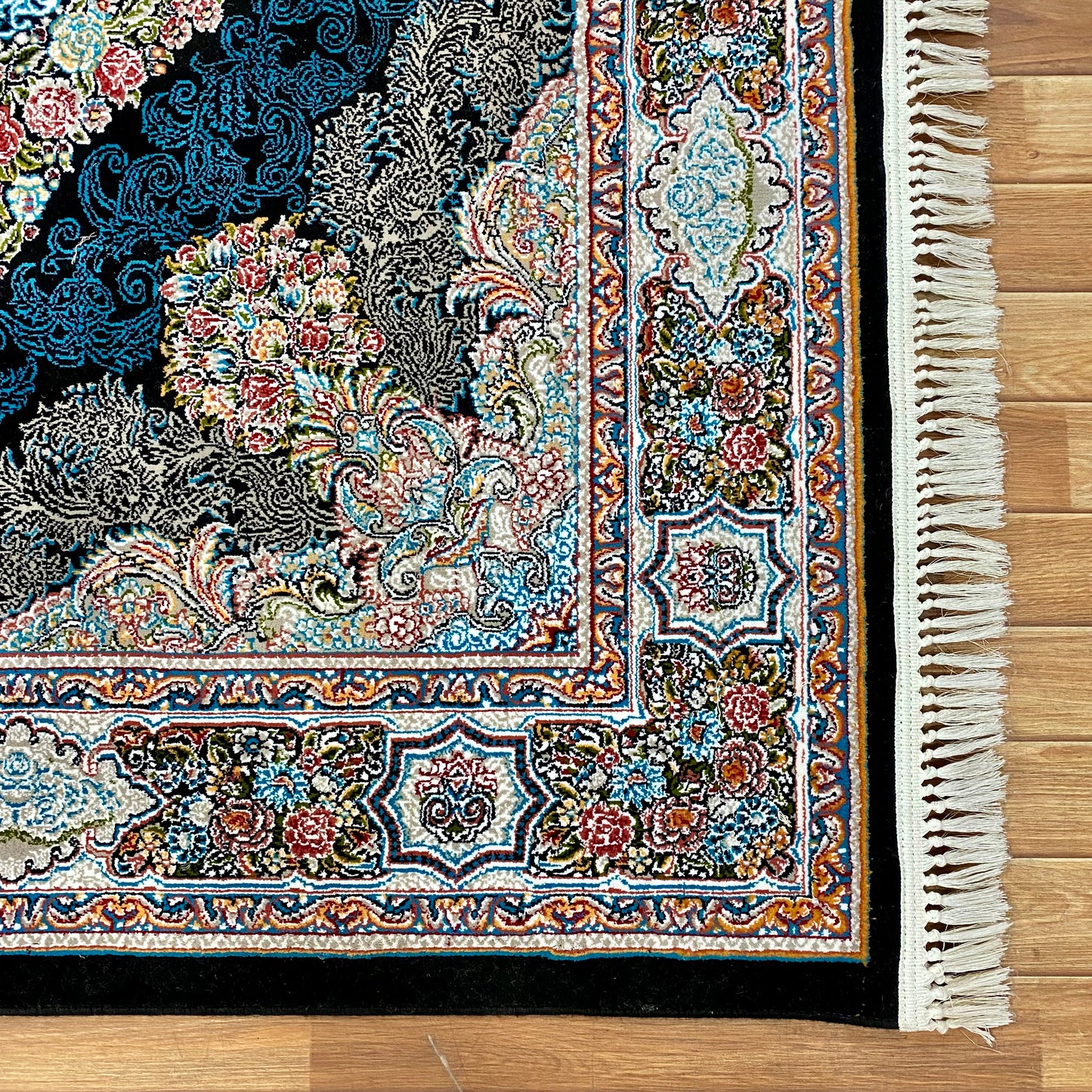 7 ft x 10 ft - Area Rug - 700 Reeds - Farsh e Farhang 2 - Black and Blue - Superior Comfort Elegant and Luxury Style Accent