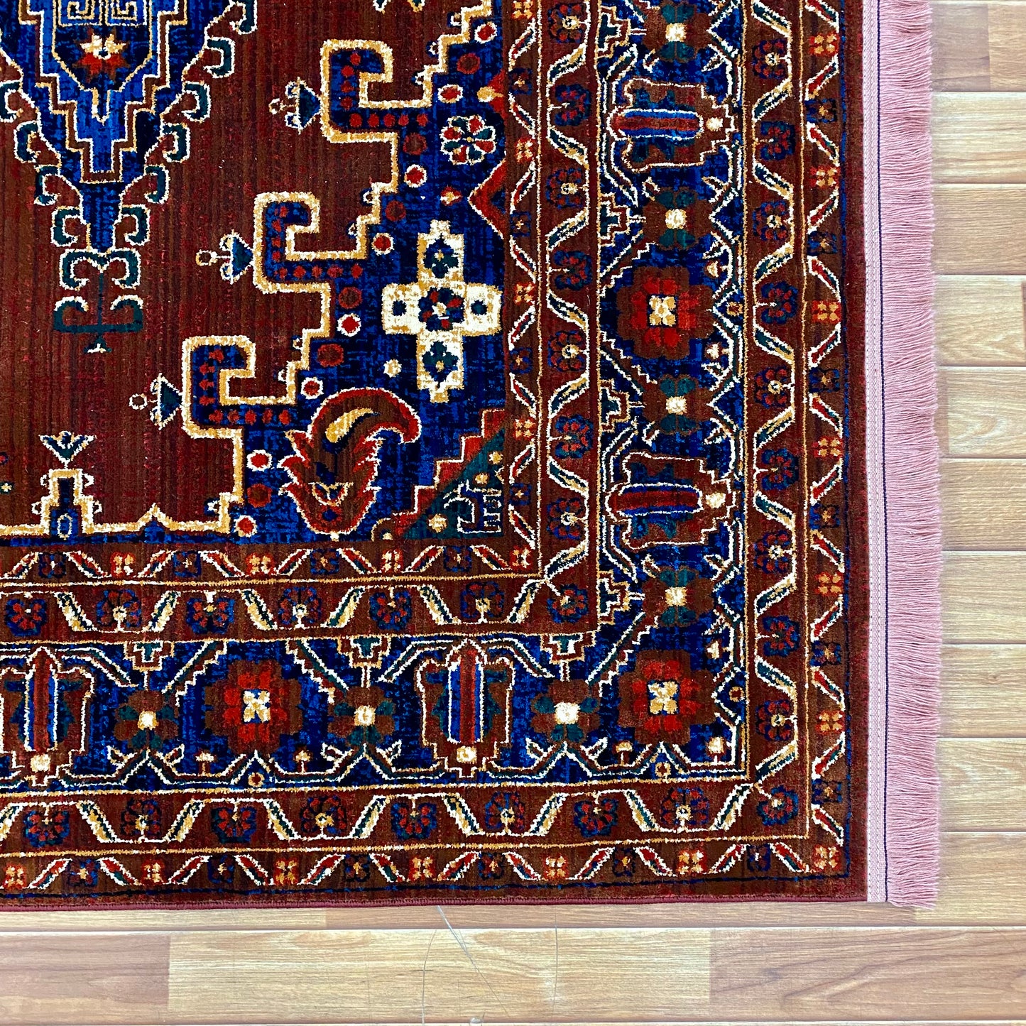 7 ft x 10 ft - Area Rug - Persian Baluchi 2 - Red Wine and Blue - Timeless Beauty for Your Home