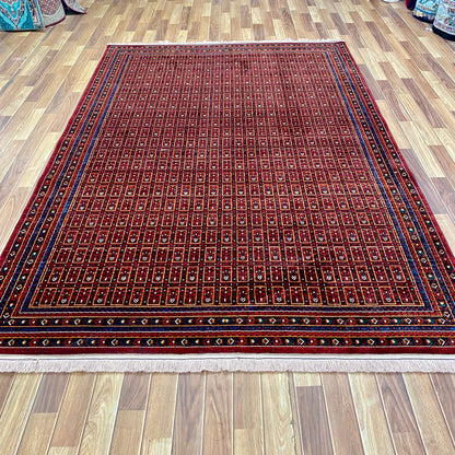 7 ft x 10 ft - Area Rug - Persian Baluchi 3 - Red Wine - Timeless Beauty for Your Home