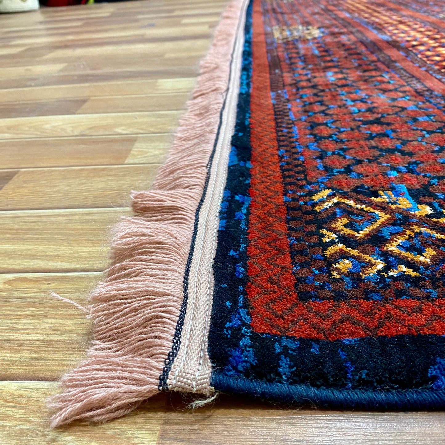 7 ft x 10 ft - Area Rug - Persian Baluchi 5 - Blue and Red Wine - Timeless Beauty for Your Home