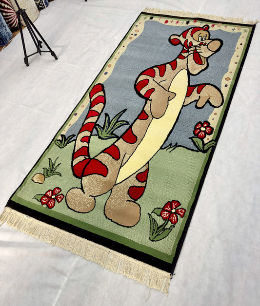 Vibrant Multi-Colored Persian 500 Reeds Area Rug - 3 ft x 7 ft - Farsh Aryan 2 - Cartoon Design