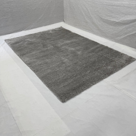 7ft x 9ft Shaggy Persian Rug - Koshani Puffy, Soft Grey Synthetic Wool - Luxurious & Durable