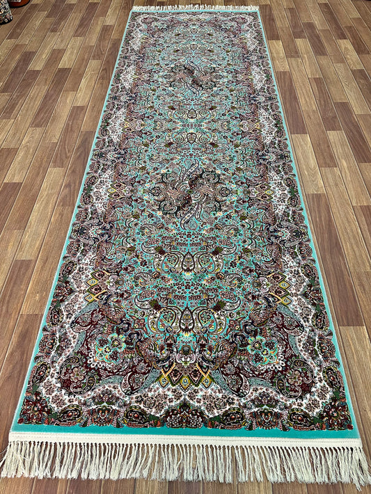 3 ft x 10 ft - Runner - Persian 1000 Reeds - Shahkar 2 - Tortoise with Multi Colors