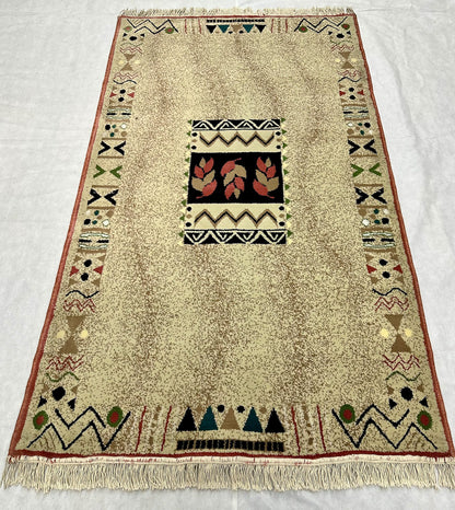 Timeless Beige Persian Area Rug - 4 ft x 6.5 ft - 500 Reeds - Farsh Aryan 2