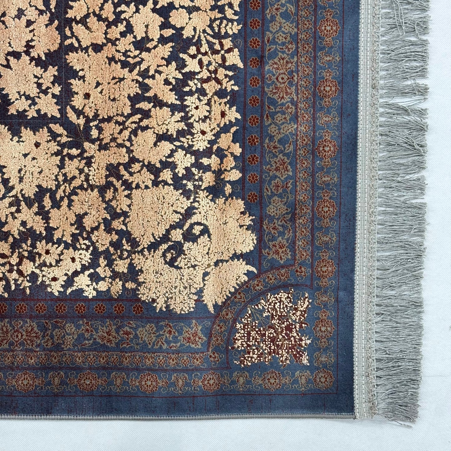 8 ft x 11 ft Persian Rug - Beheshti Tabriz 1200 Reeds Silk & Cotton Vintage Red Luxury Carpet