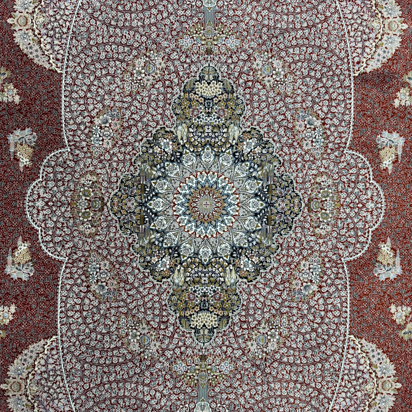 7.5 ft x 10 ft Persian Oval Rug – Pars Nagsh Kashan – 1500 Reeds – Luxurious Miniature Design