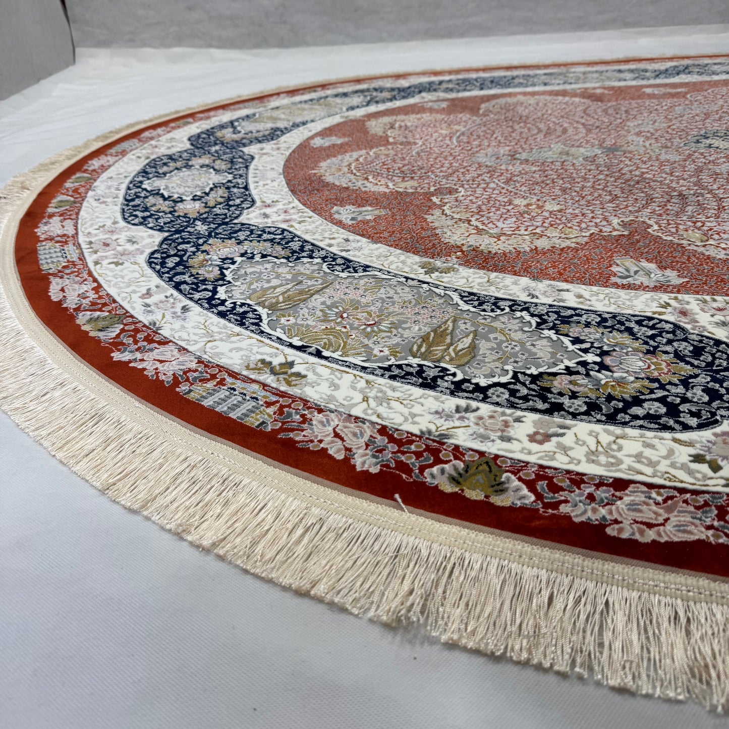 7.5 ft x 10 ft Persian Oval Rug – Pars Nagsh Kashan – 1500 Reeds – Luxurious Miniature Design